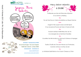 Menu Saint-Valentin