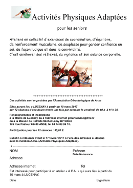 Activités Physiques Adaptées