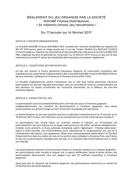R&egrave;glement de jeu St Val