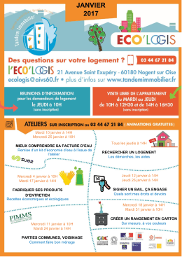 programme ateliers