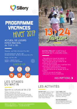 Hiver 2017 - Portail Familles