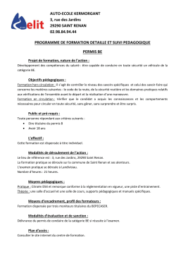 AUTO-ECOLE KERMORGANT 3, rue des Jardins 29290 SAINT