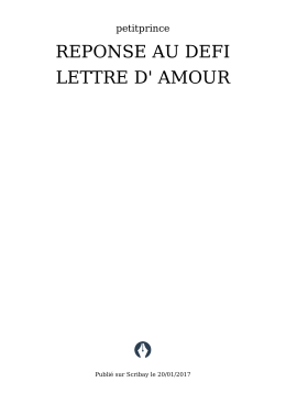 reponse au defi lettre d` amour