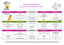 Menus cantine 3 au 20 janvier 2017