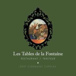 Les tables de la fontaine