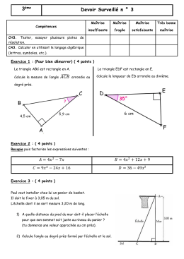 3ème Devoir Surveillé n ° 3