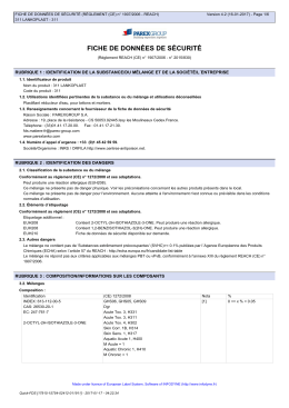 fiche de donn&eacute;es de s&eacute;curit&eacute;