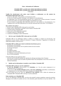information de l`utilisateur Ceftazidim MIP 1 g, poudre pour solution