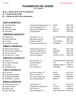 pharmacies de garde