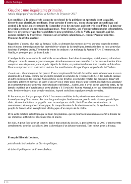 Gauche : une inqui&eacute;tante primaire.