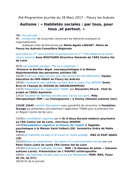 Autisme : &laquo; Habilet&eacute;s sociales : par tous, pour tous ,et