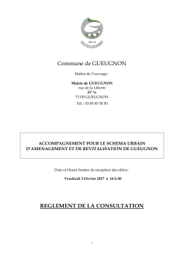 Commune de GUEUGNON REGLEMENT DE LA