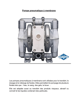 Pompe pneumatique à membrane