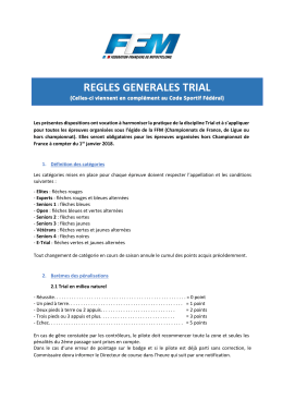 Règles Générales Trial 2017