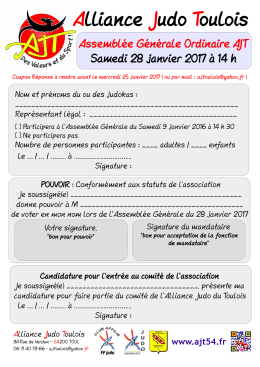 Alliance Judo Toulois