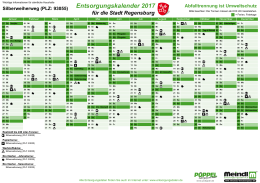 Entsorgungstermine Silberweiherweg (PLZ: 93055) 2017 von www