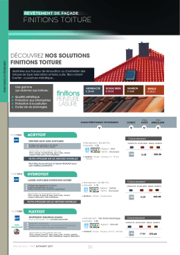 finitions toiture