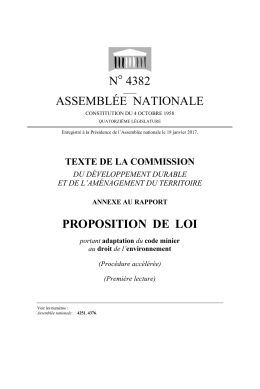 N° 4382 ASSEMBLÉE NATIONALE PROPOSITION DE LOI