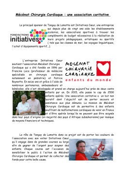 M&eacute;c&eacute;nat Chirurgie Cardiaque : une association caritative