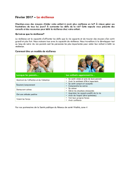 F&eacute;vrier 2017 &ndash; La r&eacute;silience - Polyvalente Thomas