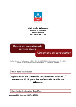 Règlement de consultation - Achat