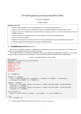 TP interruptions sur microcontr&ocirc;leur 8 bits - J.