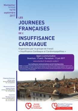 journees fran&ccedil;aises insuffisance cardiaque