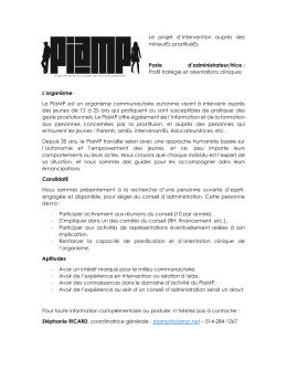 L`annonce en PDF - Projet d`Intervention aupr&egrave;s des Mineurs