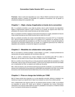 Convention-cadre &laquo; horaire - Minist&egrave;re de l`Education nationale, de l
