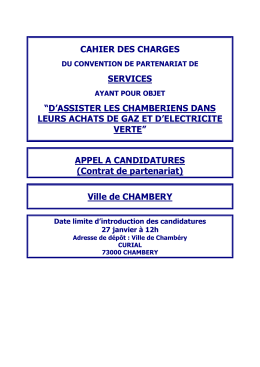 CdC achat groupé - Ville de Chambéry
