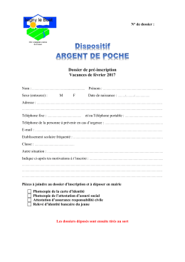 Dossier d`inscription - site officiel de la mairie d`isigny-le-buat