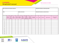 PLANNING Récapitulatif mensuel