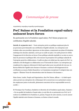 Communiqué de presse
