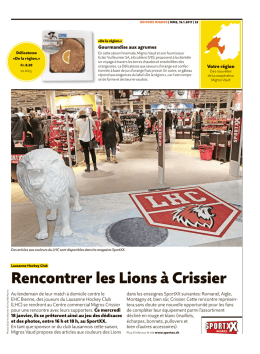 Rencontrer les Lions &agrave; Crissier