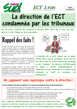 Un jugement sans équivoque contre la direction - SUD