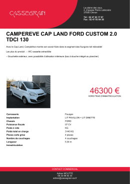 CAMPEREVE CAP LAND FORD CUSTOM 2.0 TDCI 130
