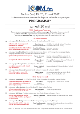 Programme ICOM 2017