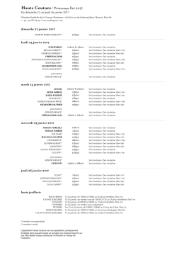 the schedule