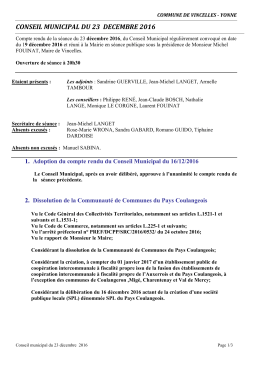 dernier compte rendu