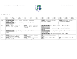 2 LFSV G 1 - Institut sup&eacute;rieur de biotechnologie sidi Thabet