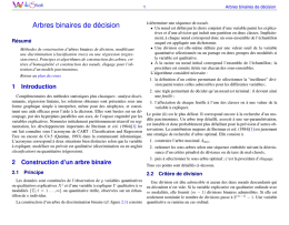 Arbres binaires de d&eacute;cision