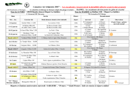 Calendrier Sorties Semaine 1 er trimestre 2017 (Cliquez ici)