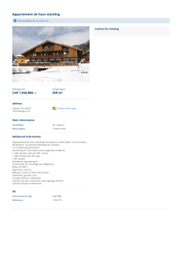 purchase Flat Morgins: Appartement de haut standing