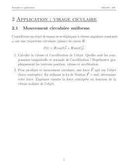 2 Application : virage ciculaire