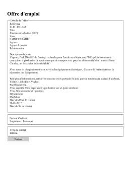 Offre d`emploi