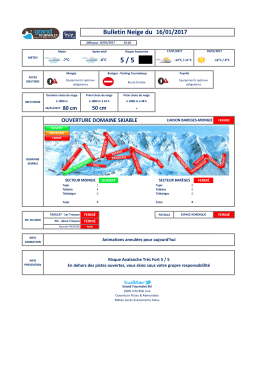 Bulletin neige du Grand Tourmalet - Tarbes