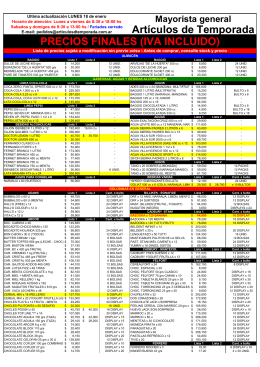lista de precios general