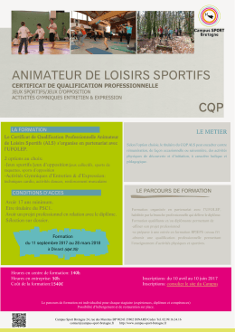 Consulter la fiche métier - Campus de l`excellence sportive de