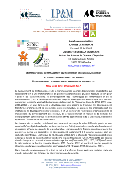 New Dead-Line : 10 Janvier 2017