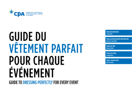 Tenue de soir&eacute;e - Ordre des CPA du Qu&eacute;bec